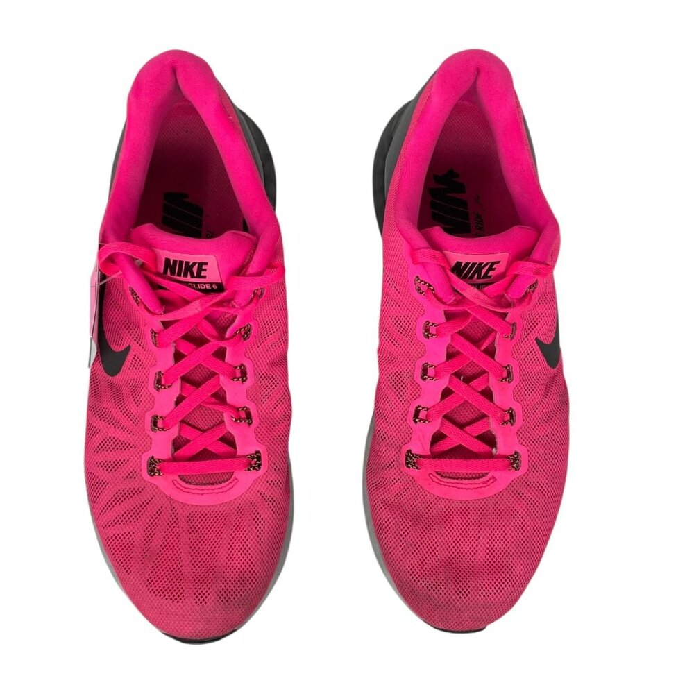 Nike Womens 11 Lunarlon Running Shoes Hot Pink Breathable Mesh Athletic Sneakers - Picture 12 of 16